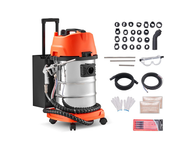 VEVOR Walnut Blaster Kit for Carbon Cleaning, 1200W Sand Blaster with Built-in Vacuum, Extension Nozzle Sandblaster Gun, and 5.5lbs Walnut Shell...