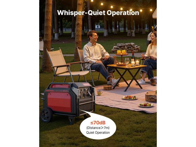 VEVOR Inverter Generator, 10000W Peak Watt Quiet Inverter Generator, Remote Start Inverters Generators for Home Outdoor, Gas Powered, Stable Power,...