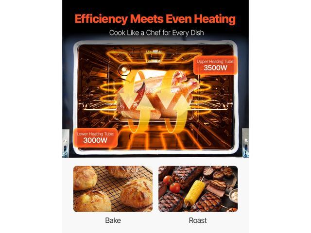 VEVOR 30 in Electric Range Oven, 4.8 Cu. Ft. Capacity Compact Freestanding Oven, Stainless Steel Kitchen Stove, with 4 Cooktop Burners, Timer, Easy...