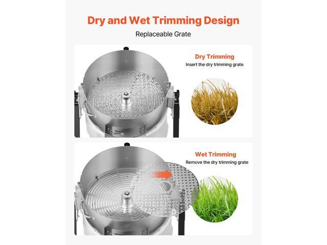 VEVOR 16 in Manual & Electric Bud Leaf Trimmer Machine Stainless Steel Blades