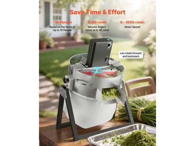 VEVOR 16 in Manual & Electric Bud Leaf Trimmer Machine Stainless Steel Blades