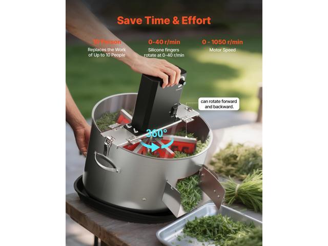 VEVOR 16in Manual & Electric Bud Leaf Trimmer Machine Visual Cutting Sharp Blade