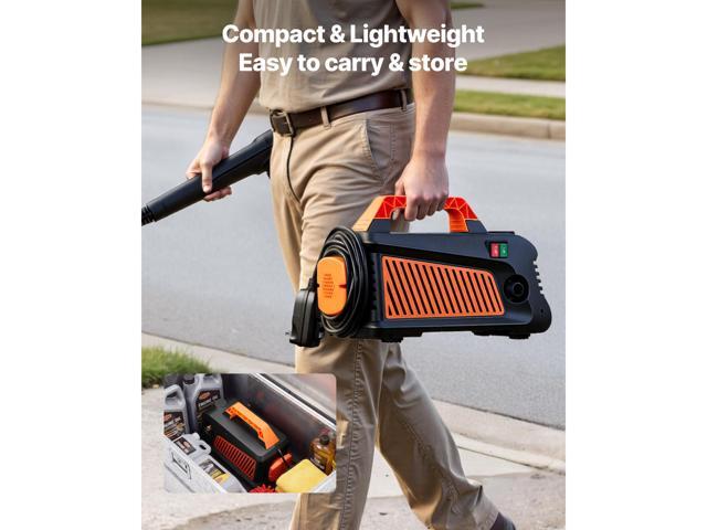 VEVOR Electric Pressure Washer, 2000 Max PSI 1.59 Max GPM, Portable Power Washer with 4 Nozzles, Metal Extension Wand, Built-in Carry Handle,...