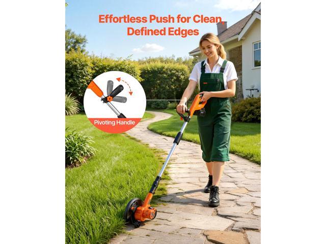 VEVOR Lawn Edger, 8.8-inch Blade Length, Battery Powered Cordless Edger Lawn Tool, with 3-Position Blade Depth, 4000 mAh Battery and Charger...