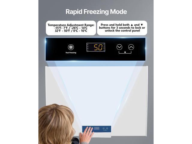 VEVOR Chest Freezer, 5 Cu. ft Compact Deep Freezer, Free Standing Top Open Door Chest Freezers with 2 Removable Baskets & Adjustable Thermostat -...