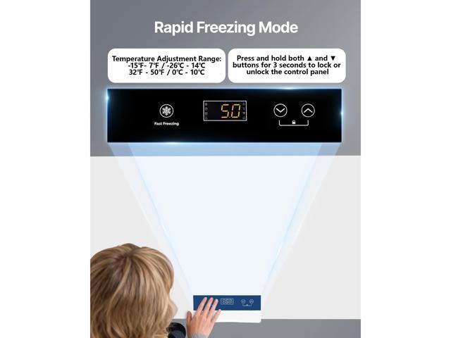 VEVOR Chest Freezer, 6.7 Cu. ft Compact Deep Freezer, Free Standing Top Open Door Chest Freezers with 2 Removable Baskets & Adjustable Thermostat -...