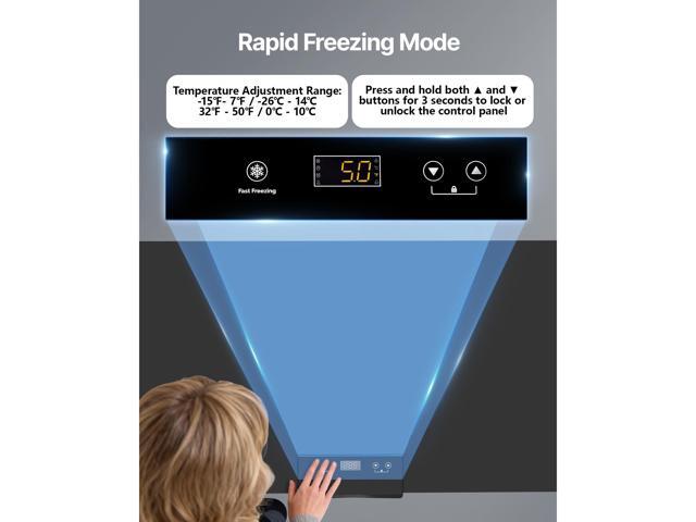 VEVOR Chest Freezer, 6.7 Cu. ft Compact Deep Freezer, Free Standing Top Open Door Chest Freezers with 2 Removable Baskets & Adjustable Thermostat -...