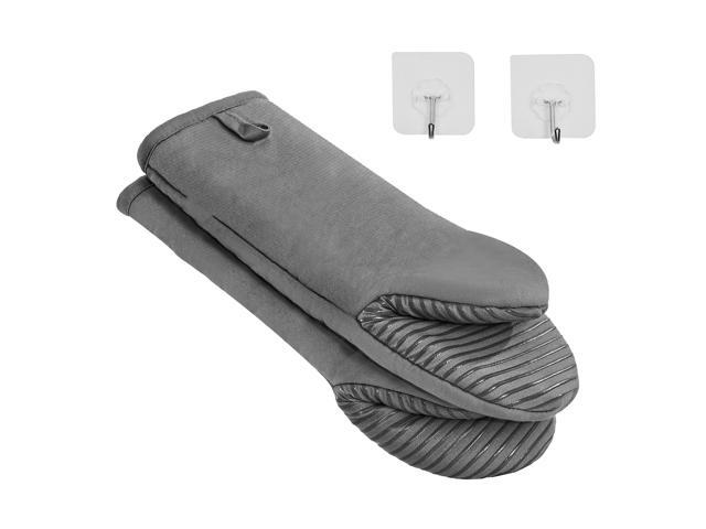 VEVOR Oven Mitts with Silicone Grip 500 Heat-Resistant Kitchen Oven Mitts 2 Pcs