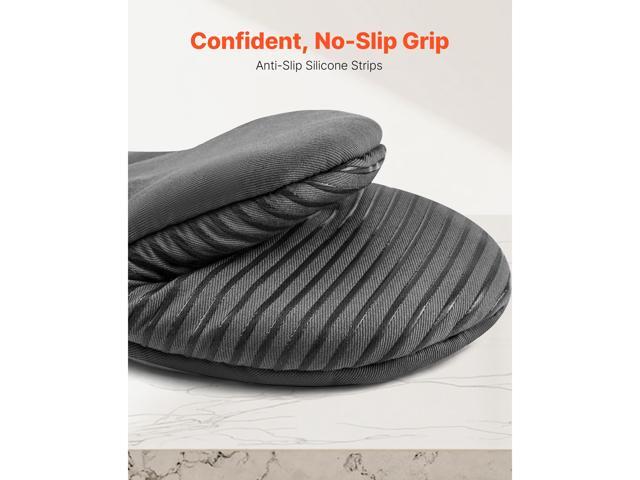 VEVOR Oven Mitts with Silicone Grip 500 Heat-Resistant Kitchen Oven Mitts 2 Pcs