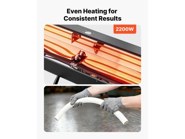 Vevor Electric PVC Conduit Heater, 1/2' to 4', 2200W Rapid and Even Heating, PVC Bender Heater Pipe Bending Tool with Carrying Handle, Easy to Use,...