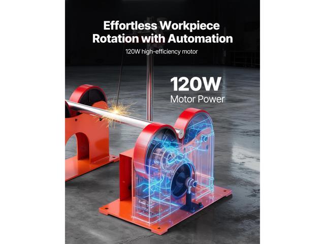 VEVOR Turning Rolls Linkage Roller, 2205 lbs Load Capacity, 2'-24' Diameter Adjustable, PU Rollers, Pipe Tank Turning Rolls Linkage Roller Rotary...