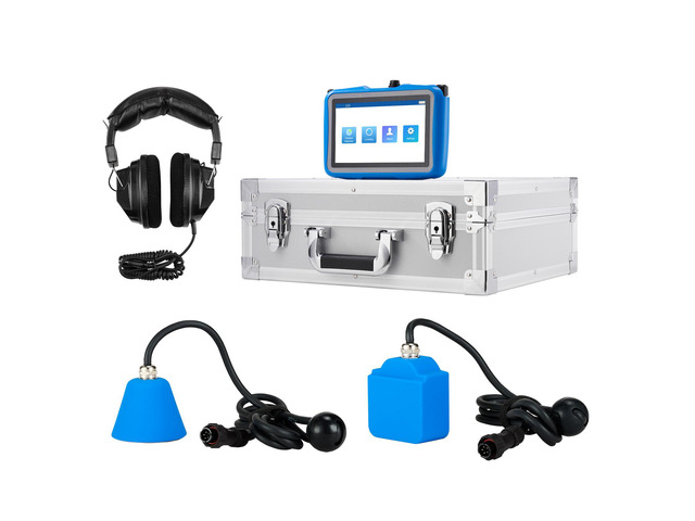 Pipe Water Leak Detector for Indoors, 1Hz-10000Hz, 7' Touchscreen Plumbing Water Leakage Detection Locator with Horizontal & Vertical Sensors,...