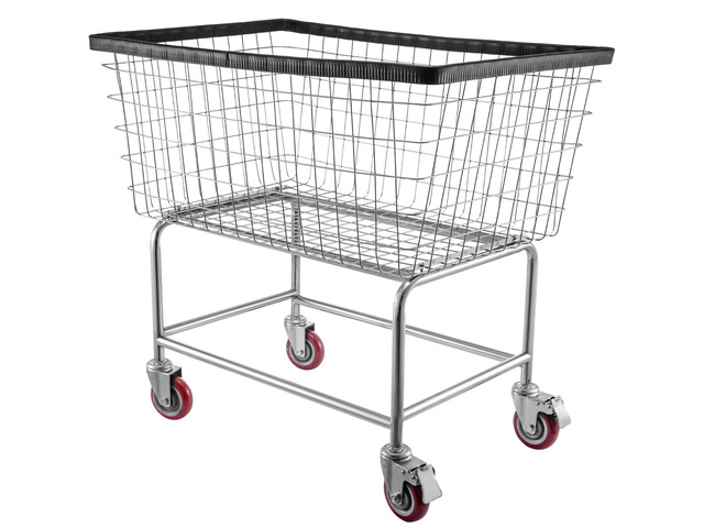 Wire Laundry Cart, 4.5 Bushel Wire Laundry Basket with Wheels, 35/'/'x15.7/'/'x22/'/' Commercial Wire Laundry Basket Cart, Steel Frame with Chrome...