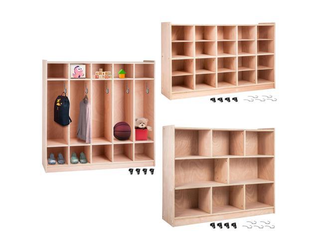 Cubby Mobile Tray Storage Cabinet, 20-Compartment Cubby Storage Shelf, Cubby Storage Cabinet 4 x 5, Classroom Cubbies, Classroom Furniture for...