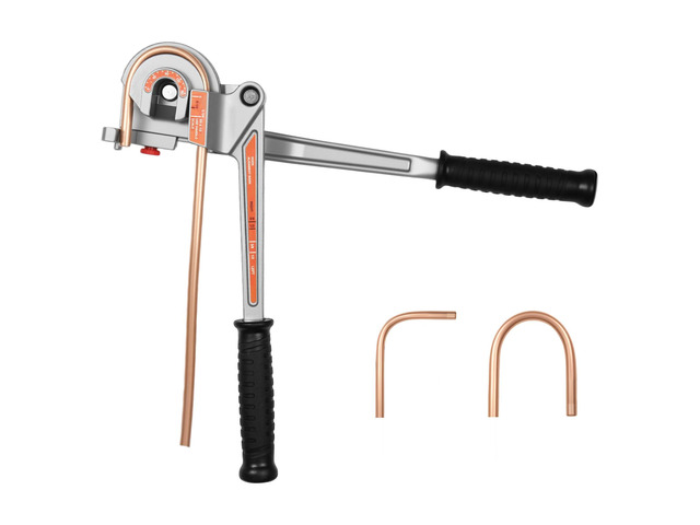 Pipe Tube Bender, 1/4', 3/8', 1/2' OD, 3 in 1 Manual Level Tube Bender, 180° Copper Aluminum Pipes Bending Tool for Automotive Repair, HVAC Air...