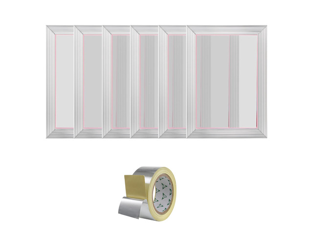 Screen Printing Kit, 6 Pieces Aluminum Silk Screen Printing Frames, 10x14inch Silk Screen Printing Frame with 156 Count Mesh, High Tension Nylon...