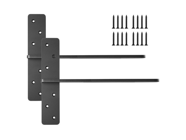 T Shelf Brackets 2 Pcs, 200 lbs/90 kg Weight Capacity, 16x2.89x12 in / 406.4x73.5x304.8 mm, Solid Steel Heavy Duty Brackets for Shelves, Countertop...