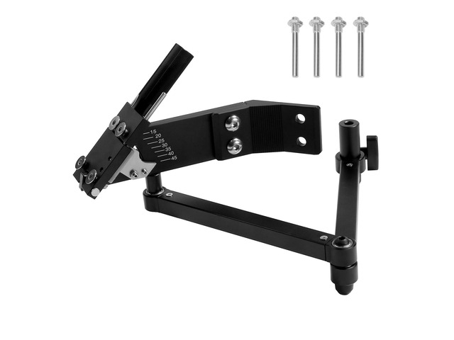 Lawn Mower Blade Sharpener, 15° - 45° Adjustable Lawnmower Blade Sharpening Tool with 4 Adapter Pins, Ball Bearing Design & 25mm Enlarged Handle,...