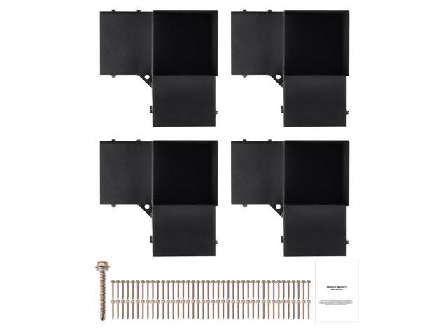 Pergola Bracket Kit 6''x6''(Inner Size 5.6x5.6), 4pcs 3-Way Heavy Duty Corner Bracket Woodworks DIY Post Base Kit, Easy Installation Wooden Beams...