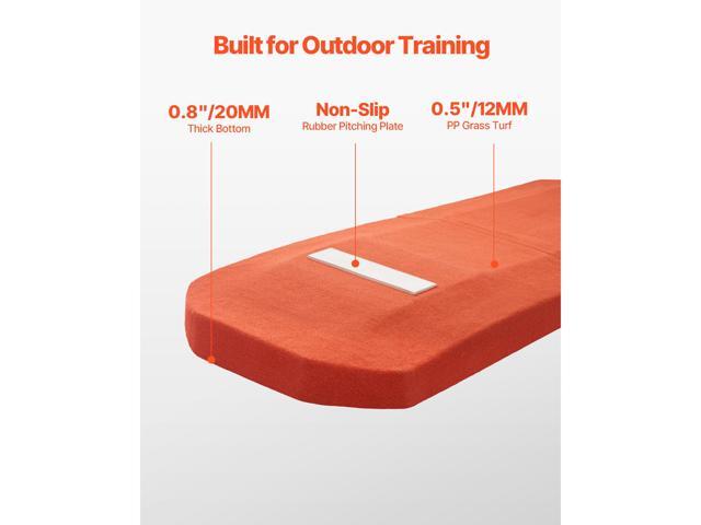 Pitching Mound, Portable Baseball Game Mound, 127 in Indoor Outdoor Pitching Practice and Training Equipment, Softball Pitching Aids with Antifade...