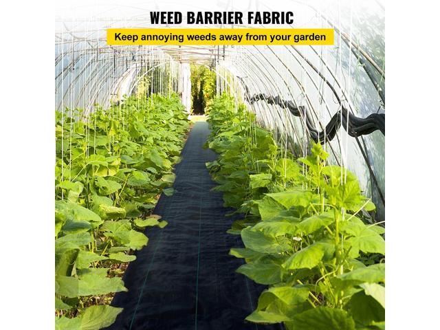 Weed Control Fabric 6ft x 300ft - Geo Textile Fabric Heavy Duty - Woven Ground Cover for Commercial Greenhouse, Yard, Garden Barrier Cloth Blocker Mat