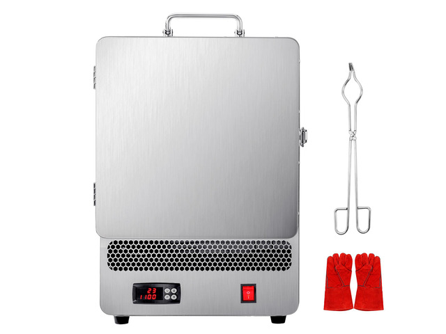 Tabletop Kiln Melter, 1500W Electric Kiln, 2192 Max Temperature, Stainless Steel, Programmable Gold Melting Furnace for Wax Casting, Clay DIY,...