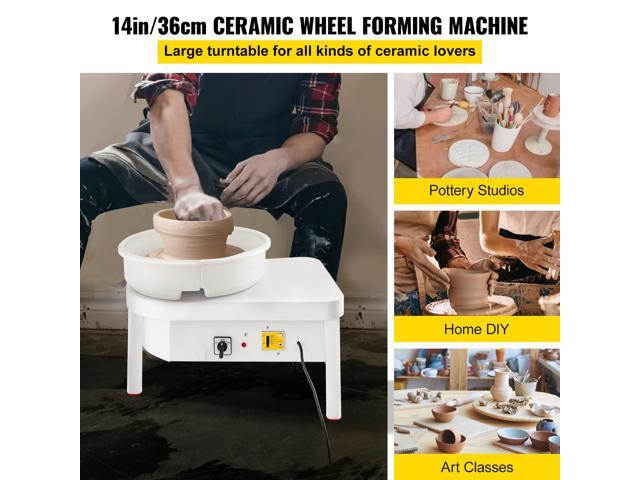 Pottery Wheel 36cm Pottery Forming Machine with Foot Pedal Pottery Wheel for Adults 450W Electric Pottery Wheel for DIY Clay Art Craft