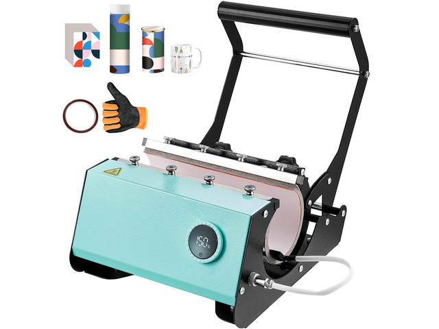 Mug Heat Press, 11-30oz Tumbler Heat Press Machine, Sublimation Transfer Straight Skinny Tumblers, Cup Heat Press with Heat-resist Gloves & Tape,...