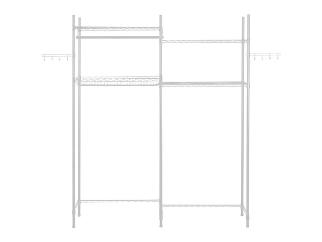 Over Washer and Dryer Storage Shelves, 4 Tiers Laundry Room Drying Rack with Hanger Rod and Hooks, Two Rows Adjustable Washer Shelves Space Saver,...