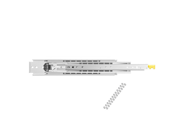 Set of Two Drawer Rails, Sizes Varying from 16 to 60 inches, 500 lbs Weight Tolerance, Lockable Ball Bearing Side Mounted Drawer Slide Rail