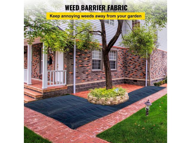 6.5FTx300FT Premium Weed Barrier Fabric Heavy Duty 3.2OZ, Woven Weed Control Fabric, High Permeability Good for Flower Bed, Geotextile Fabric for...