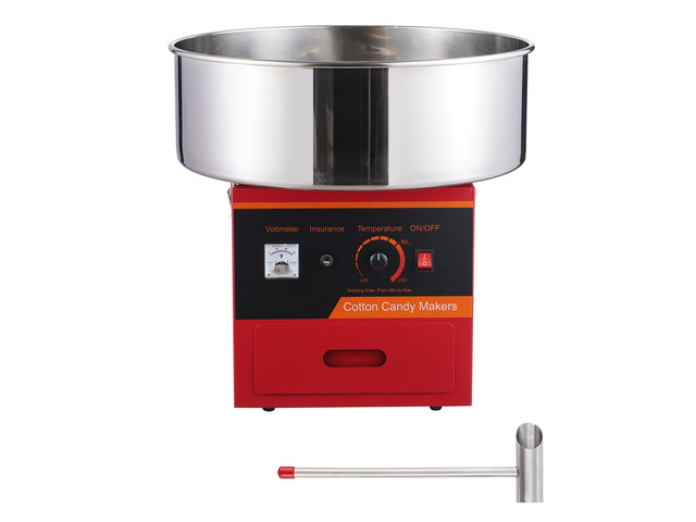 Electric Cotton Candy Machine, 1000W Candy Floss Maker, Commercial Cotton Candy Machine with Stainless Steel Bowl, Sugar Scoop, and Drawer, Perfect...