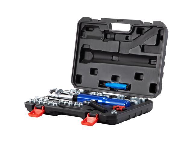 Hydraulic Flaring Tool Kit, 45° Double Flaring Tool, Brake Repair Brake Flaring Tools for 3/16'-1/2', Brake Flare Tool with Tube Cutter and...