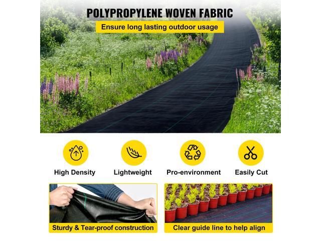 20 year 6x300 ft Heavy Duty PP Woven Weed Barrier Landscape Ground Cover 3.2Oz