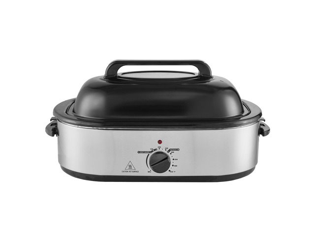 Electric Roaster Oven, 18 QT Turkey Roaster Oven with Self-Basting Lid, 1450W Roaster Oven with Defrost & Warm Function, Adjustable Temperature,...