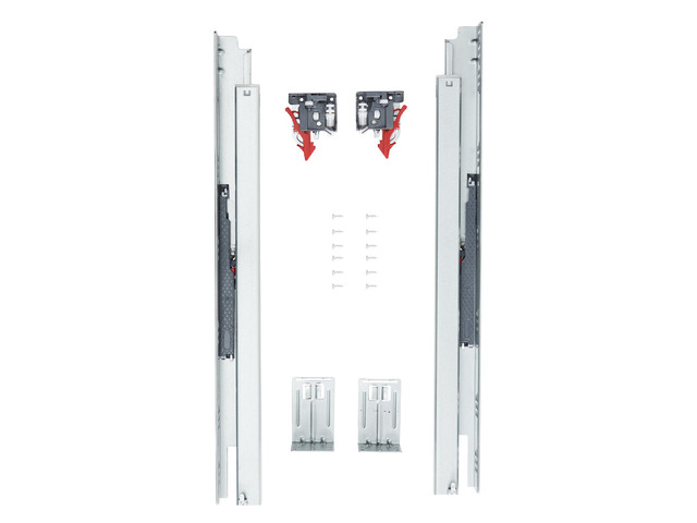 10 Pairs of 21 Inch Drawer Bottom Side Mount Rails, Heavy Duty Full Ball Bearing Extension Steel Track, Soft-Close Noiseless Guide Glides Cabinet...