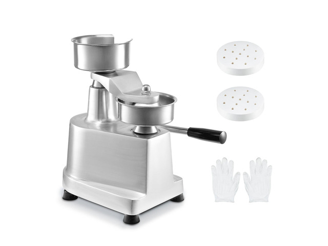 Commercial Burger Patty Maker, 130mm/5inch Hamburger Beef Patty Maker, Heavy Duty Food-Grade Stainless Steel Bowl Burger Press Machine, Kitchen...