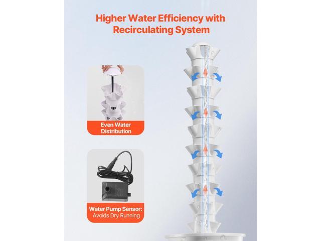 Hydroponic Growing System, 50 Pods Vertical 10 Tiers Hydroponic Tower, Rolling Hydronic Garden with Water Pump & Wheels, Indoor Plants Germination...