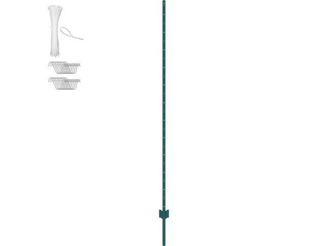 7 Feet Fence Post, 10 Pack U-Channel Heavy Duty Metal Fence Posts, Sturdy Steel Fence Stakes for Garden Yard, Lawn, Farms and Outdoor Wire Fencing,...