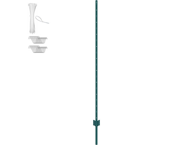 6 Feet Fence Post, 6 Pack U-Channel Heavy Duty Metal Fence Posts, Sturdy Steel Fence Stakes for Garden Yard, Lawn, Farms and Outdoor Wire Fencing,...
