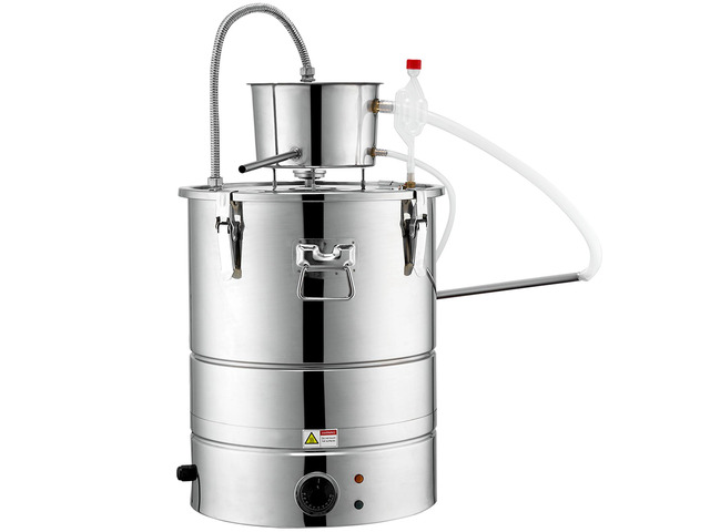 VEVOR Alcohol Still, 9 Gal 30L Water Alcohol Distiller, Home Distillery Kit include Stainless Steel Tube & Pump & One-way Exhaust Valve &...