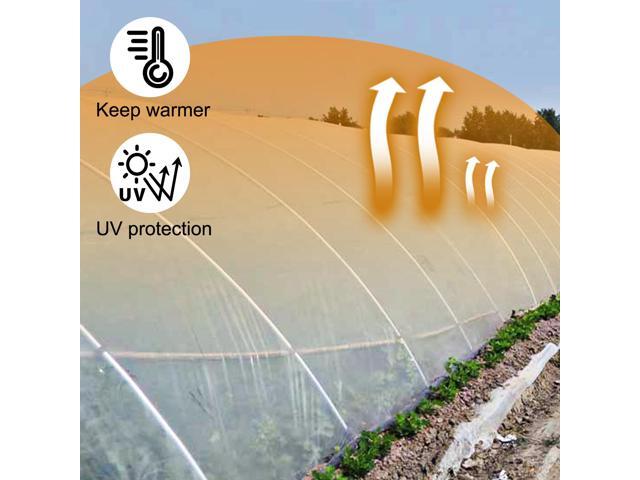 Greenhouse Film 25 x 40 ft, Greenhouse Polyethylene Film 6 Mil Thickness, Greenhouse Plastic Greenhouse Clear Plastic Film UV Resistant,...
