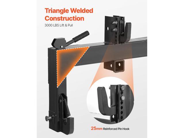 3-Point Quick Hitch with 2 in Receiver, 3000 Lbs Lift Capacity, 3-Pt Hitch with 5 Level Adjustable Bolt, Adaptation to Category 1 & 2 Tractor,...