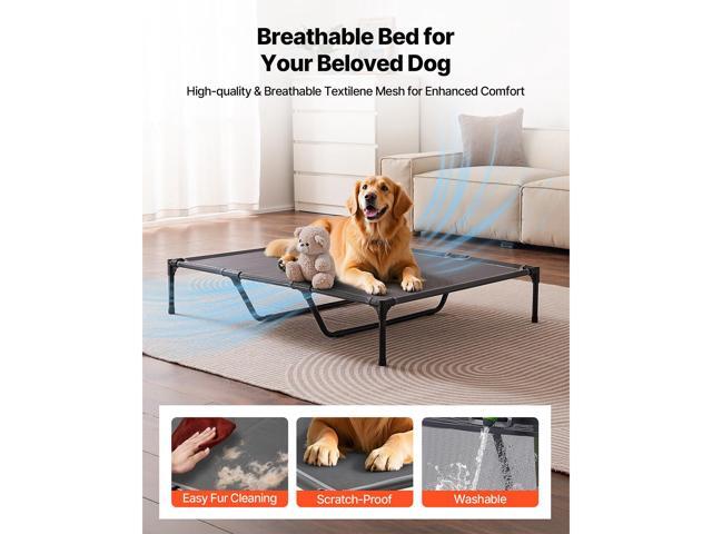 VEVOR Elevated Dog Bed for Large Dog Portable Raised Dog Cot with Metal Frame XL