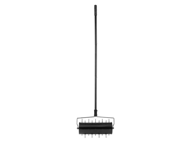 Rolling Lawn Aerator, 18-inch Heavy-Duty Manual Rolling Aerator Lawn with Detachable Handle and 27 Iron Spikes, Rolling Lawn Aeration Tool for...