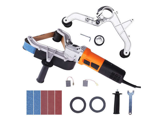 Pipe Tube Polisher Sander, 1000W Pipe Belt Sander with 6 Variable Speeds 1100-3200rpm, Professional Belt Sander Grinding Machine with 100PCS...