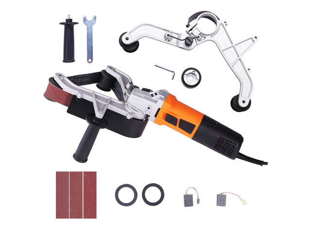 VEVOR Pipe Tube Polisher Sander, 1000W Pipe Belt Sander with 6 Variable Speeds 1100-3200rpm, Professional Belt Sander Grinding Machine with 3PCS...
