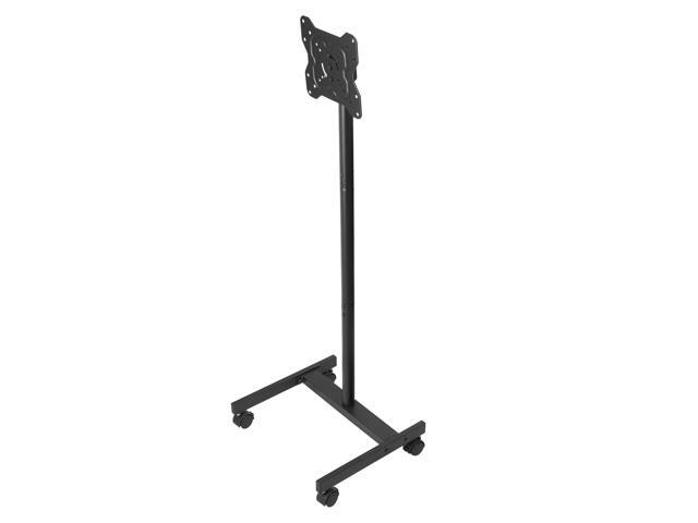 Rolling TV Stand, Mobile TV Cart for 17-55 Inch Screens, Portrait to Landscape, Portable TV Stand with Wheels Holds up to 44 lbs for Living Room,...