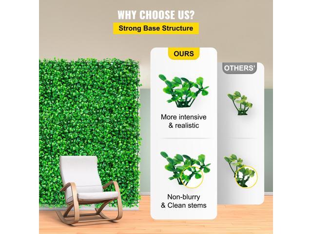 Artificial Boxwood Panel UV 24pcs Boxwood Hedge Wall Panels Artificial Grass Backdrop Wall 10/' X 10/' 4 cm Green Grass Wall, Fake Hedge for Decor...