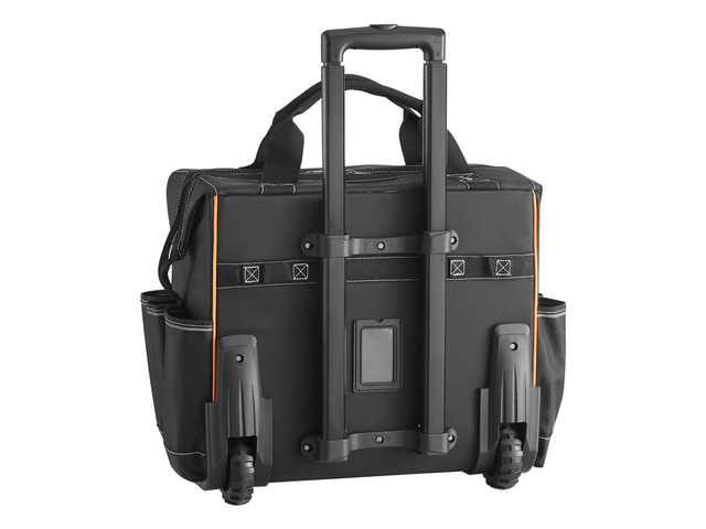Rolling Tool Bag, 110 lbs Load Capacity, 25 Pockets Heavy Duty Roller Tool Bag with Adjustable Telescoping Handle & Stable Base, Toolbag Organizers...